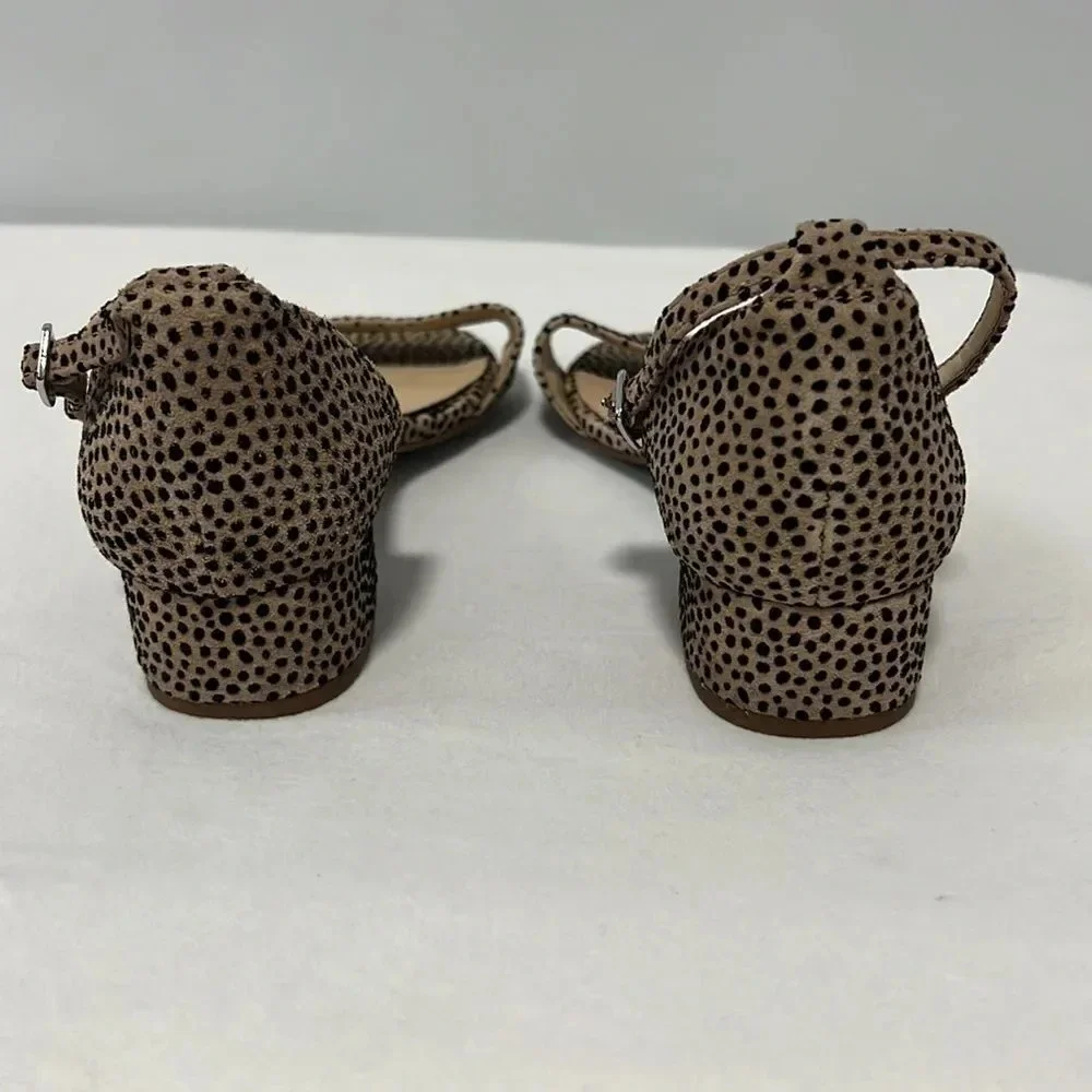 GB Gianni Bini Girls | Heeled Ankle Strap Sandal Open Toe Cheetah Print size 3
